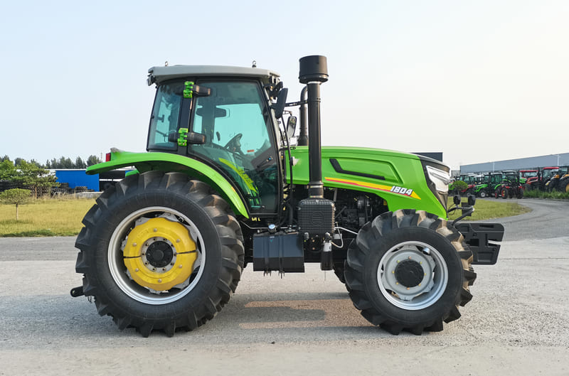 A brand new 150HP farm tractor, showcasing its robust design and powerful capabilities for agricultural tasks.