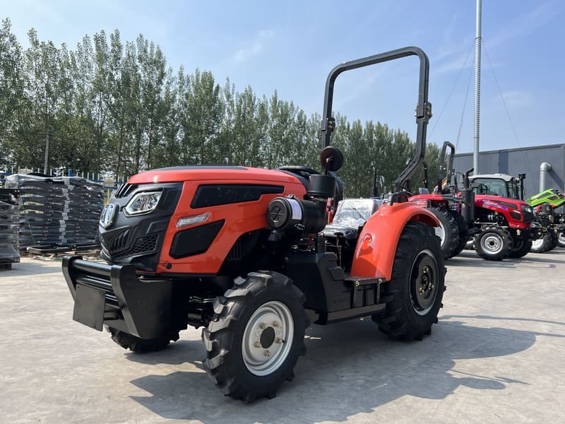A 30HP farm tractor parked in a field, showcasing its robust design and agricultural utility.