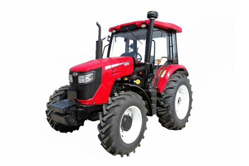 A YTO 100HP tractor in a field, showcasing its robust design and powerful capabilities for agricultural tasks.
