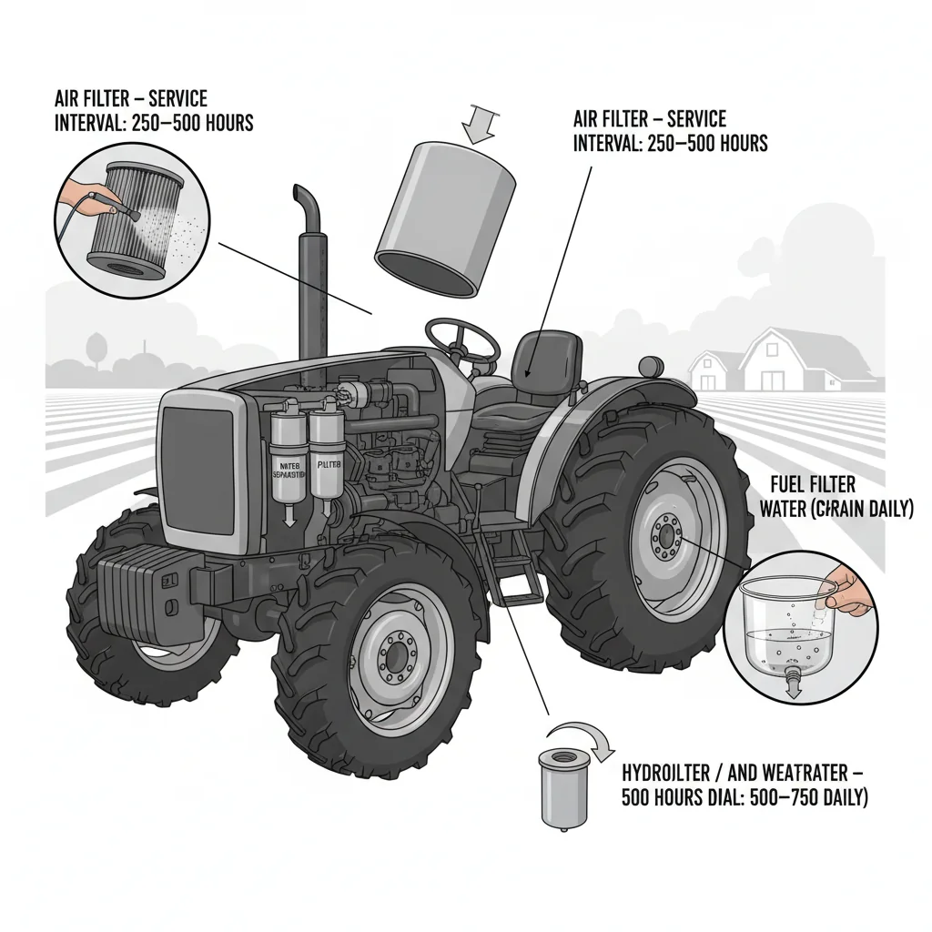 How are tractor filters properly maintained? – Farm Tractor Technical Diagram How are tractor filters properly maintained?