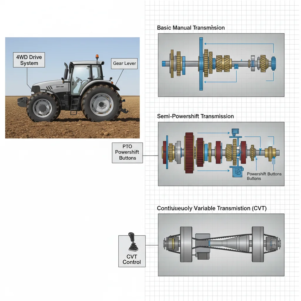 How do transmission choices affect efficiency? – Farm Tractor Technical Diagram How do transmission choices affect efficiency?