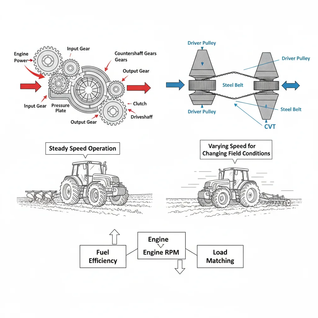 How Do Transmissions Impact Tractor Efficiency? – Farm Tractor Technical Diagram How Do Transmissions Impact Tractor Efficiency?