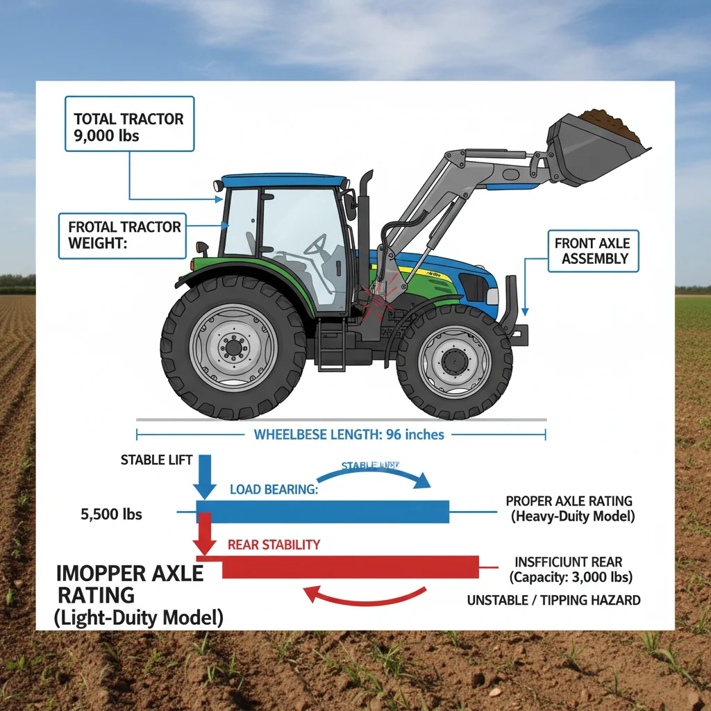 How Do Weight and Axle Ratings Affect Lifting? – Farm Tractor Technical Diagram How Do Weight and Axle Ratings Affect Lifting?