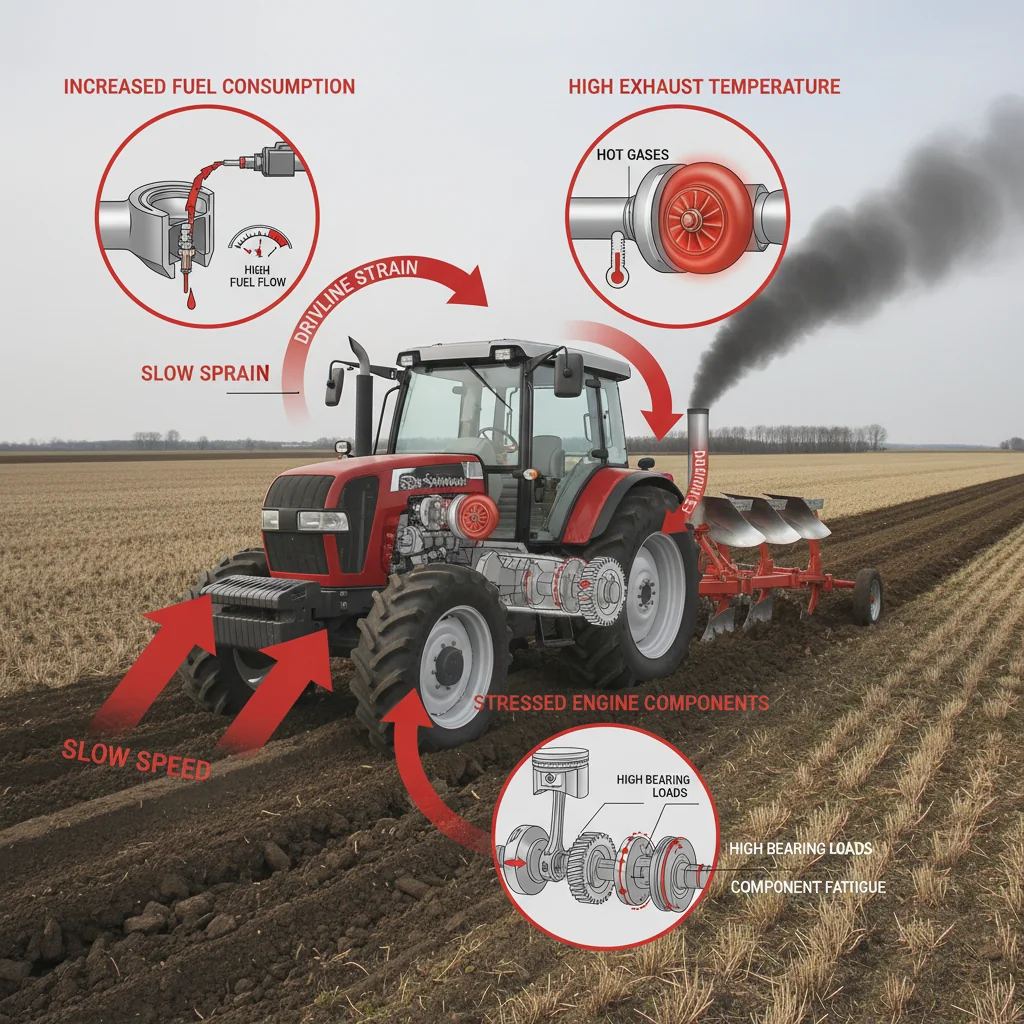 How does engine power affect efficiency (Continued)? – Farm Tractor Technical Diagram How does engine power affect efficiency (Continued)?