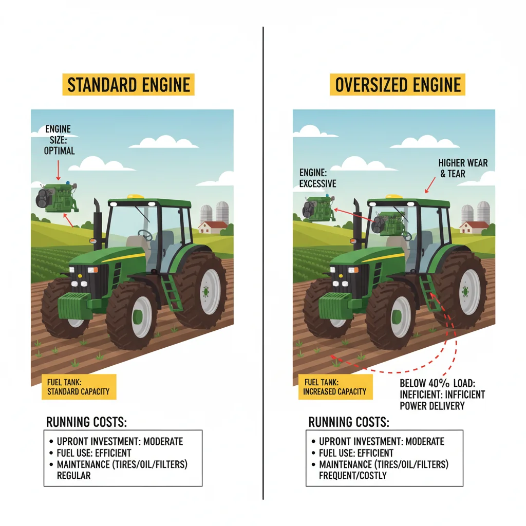 How Does Oversized Engine Power Increase Costs? – Farm Tractor Technical Diagram How Does Oversized Engine Power Increase Costs?