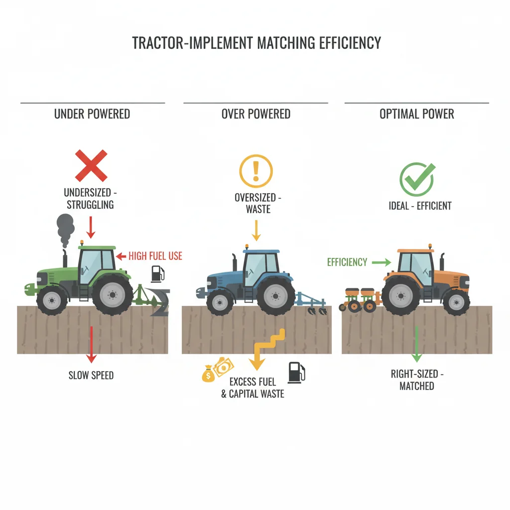 How Does Tractor Power Matching Boost Efficiency? – Farm Tractor Technical Diagram How Does Tractor Power Matching Boost Efficiency?
