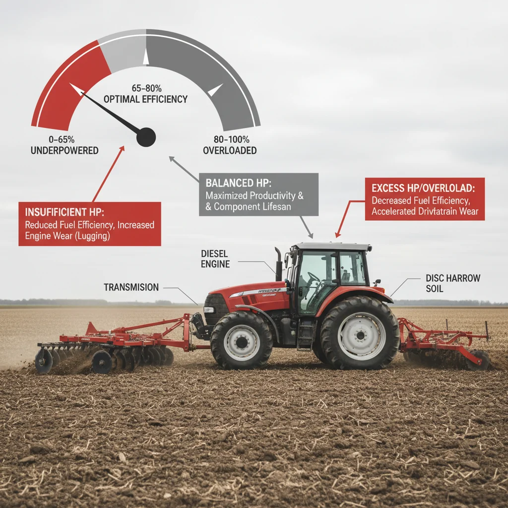 How Should Tractor Horsepower Match Load? – Farm Tractor Technical Diagram How Should Tractor Horsepower Match Load?