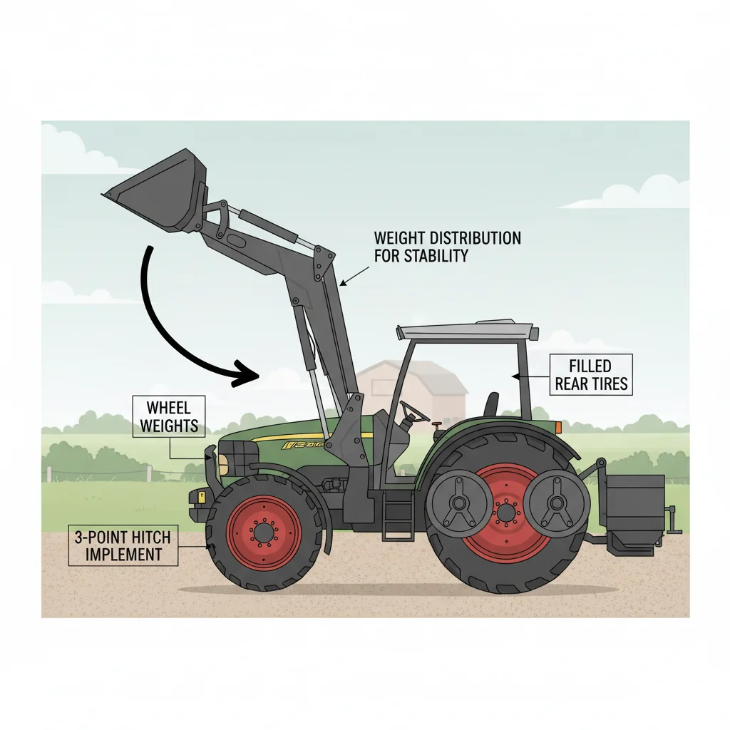 How Should Tractors Be Ballasted for Lifting? – Farm Tractor Technical Diagram How Should Tractors Be Ballasted for Lifting?
