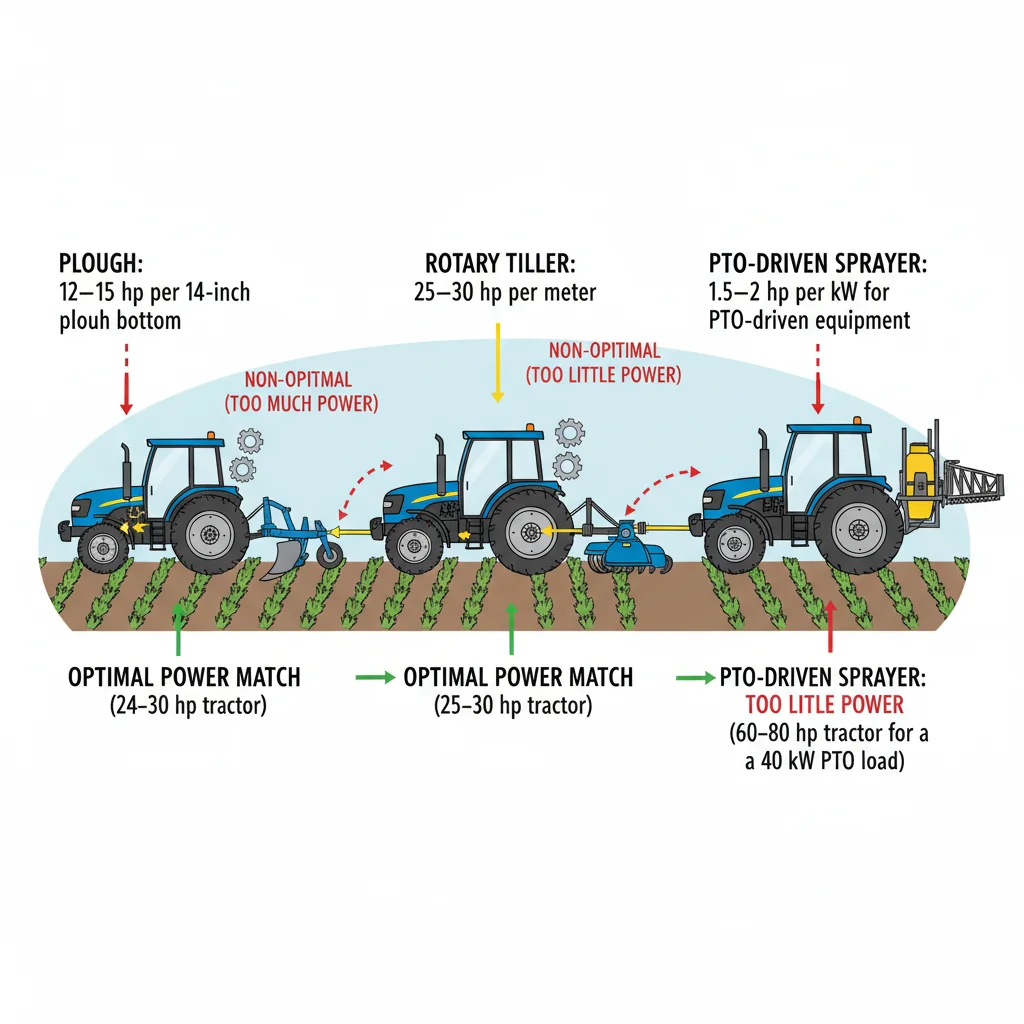 How to Match Tractor Horsepower to Implements? – Farm Tractor Technical Diagram How to Match Tractor Horsepower to Implements?