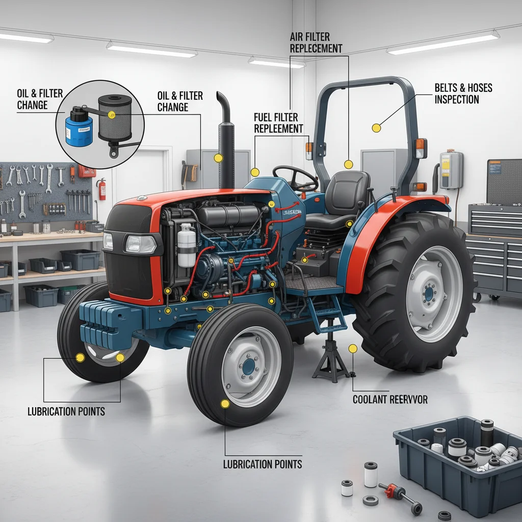What Are Key Utility Tractor Maintenance Tasks? – Farm Tractor Technical Diagram What Are Key Utility Tractor Maintenance Tasks?