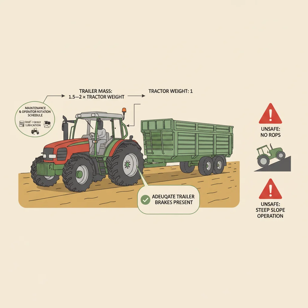 What are safe limits for overloaded tractors? – Farm Tractor Technical Diagram What are safe limits for overloaded tractors?