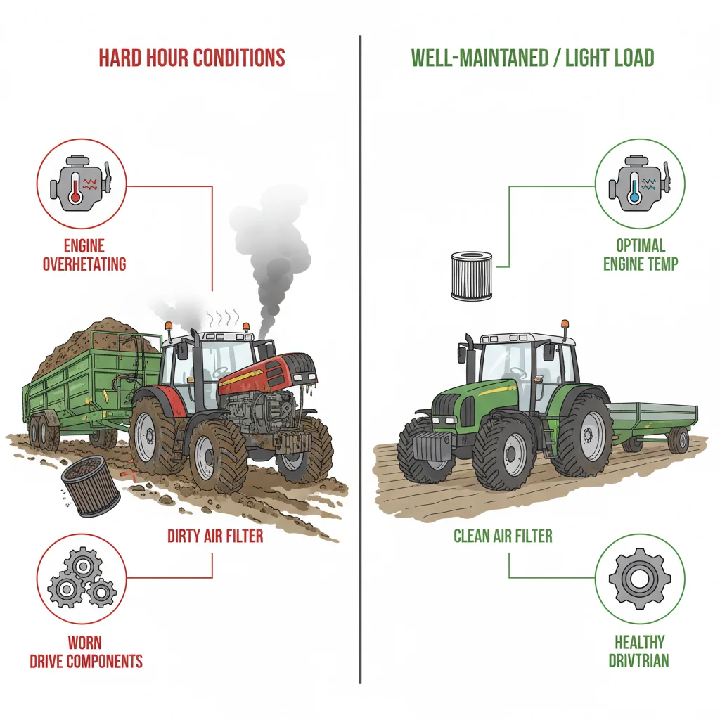 What Are Tractor “Hard Hours” and Why Do? – Farm Tractor Technical Diagram What Are Tractor “Hard Hours” and Why Do?