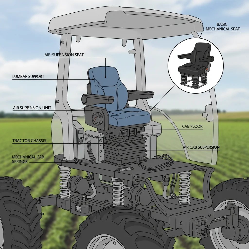 Which Tractor Seat and Cab Suspension Matter? – Farm Tractor Technical Diagram Which Tractor Seat and Cab Suspension Matter?