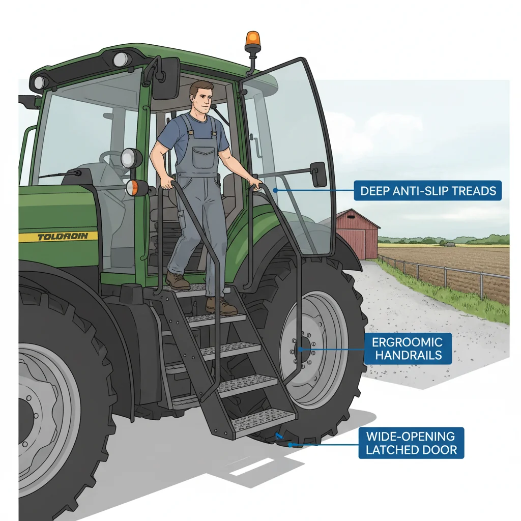 Why Do Steps and Doors Impact Comfort? – Farm Tractor Technical Diagram Why Do Steps and Doors Impact Comfort?