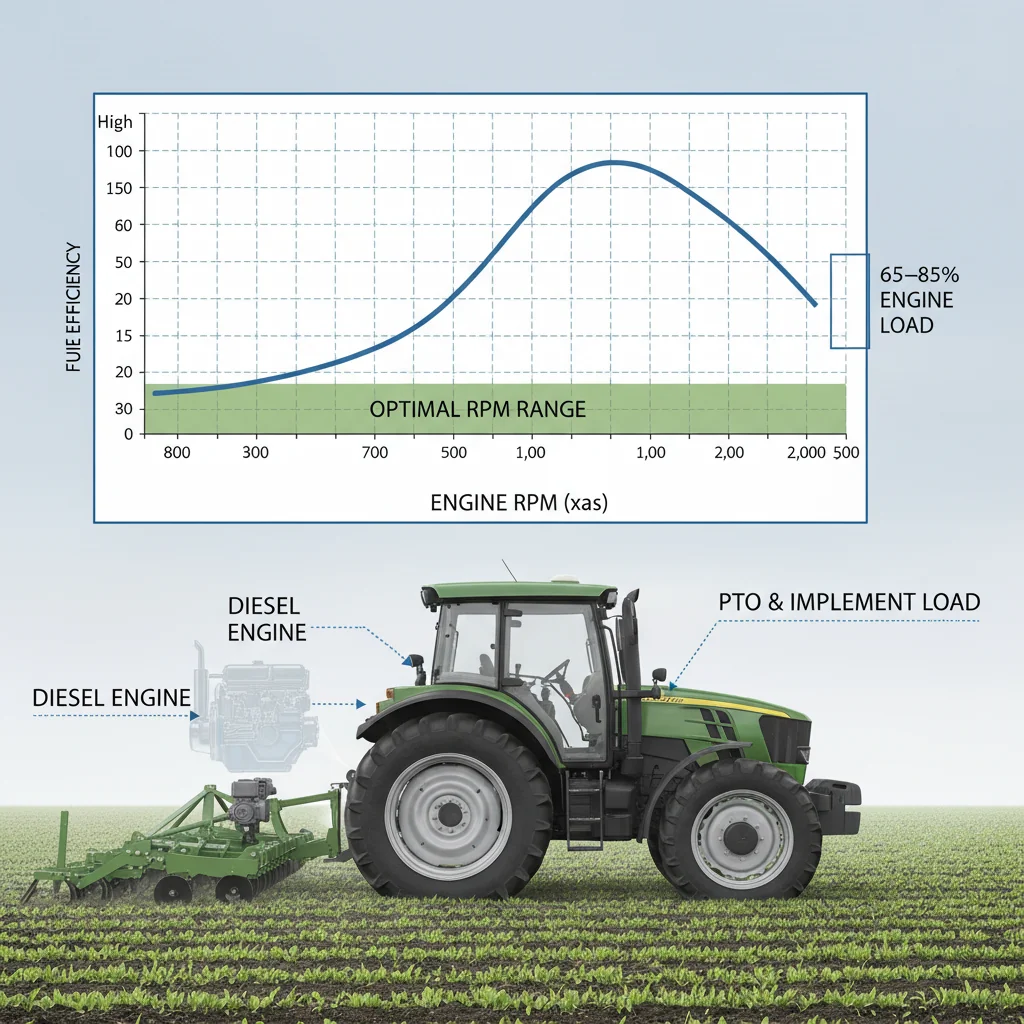 Why Does Optimal RPM Improve Tractor Efficiency? – Farm Tractor Technical Diagram Why Does Optimal RPM Improve Tractor Efficiency?